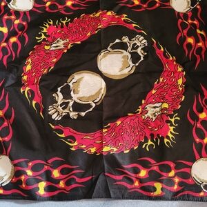 Skull and Flames Bandana Set (2)
